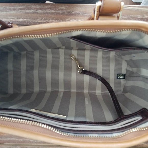 Brahmin Mini Asher Satchel & Ady Wallet. Toasted Almond Garrone Embossed Leather - Picture 8 of 16